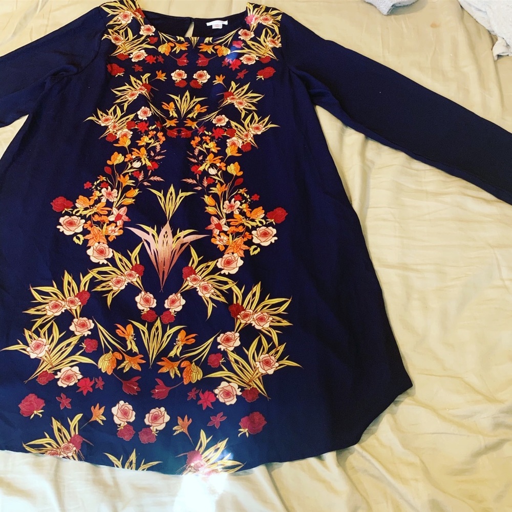 Xhilaration Navy Blue Floral Dress 🌺👗